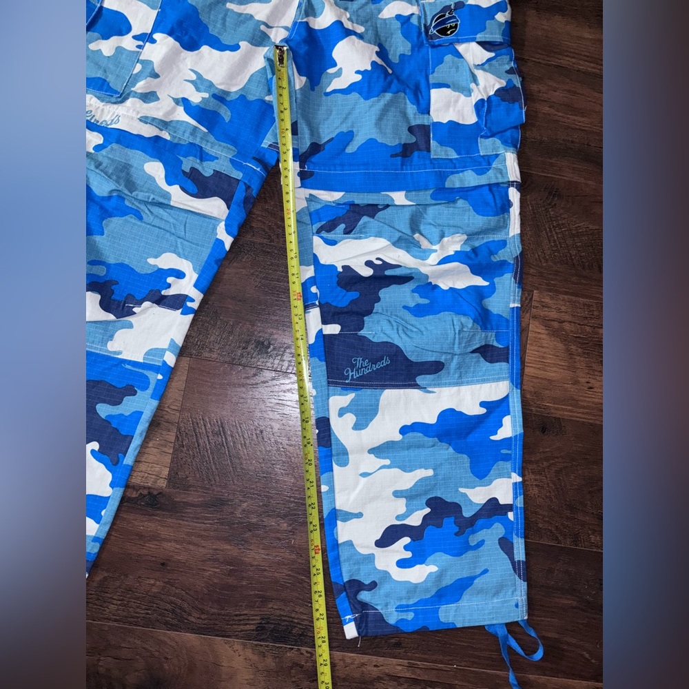 Blue Camo Men’s Cargo Pants - Picture 2 of 12